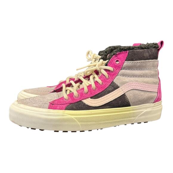 Winter Suede and Shearling Vans Sk8-Hi 721356 Sneakers  lilac/gray Sz M5.5/W7 - Picture 1 of 8